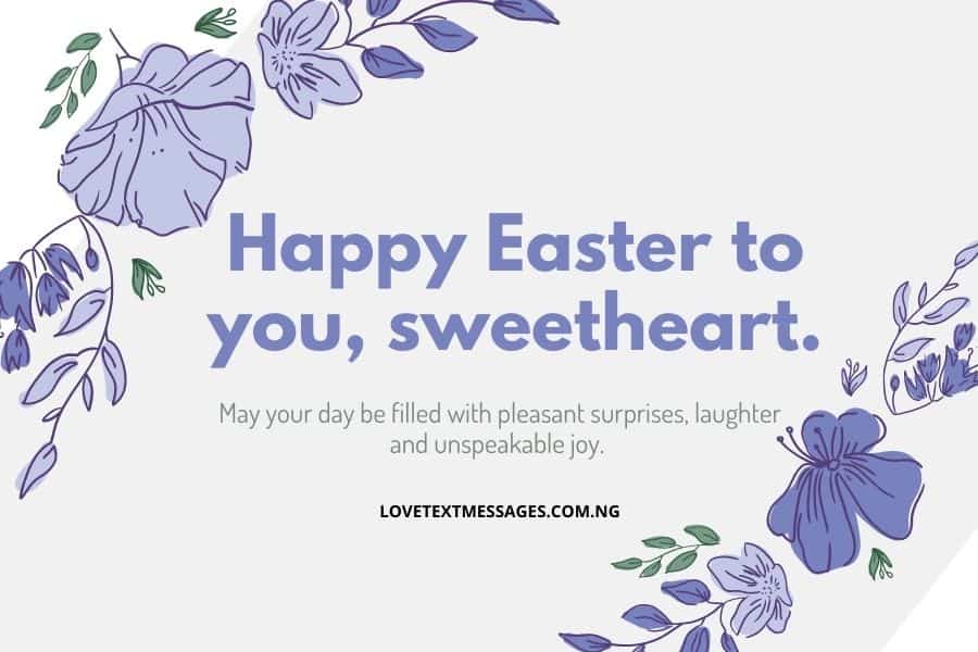 Happy Easter Messages and SMS for Wife