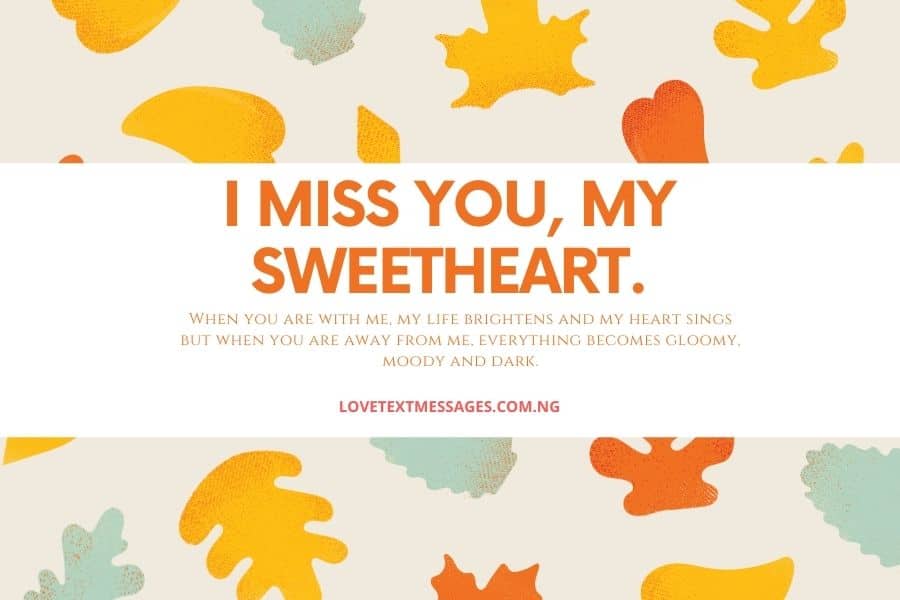 Missing You Love Messages