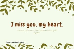 Sweet Missing You Text Messages