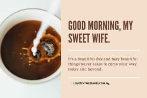 Good Morning Sms for Wife