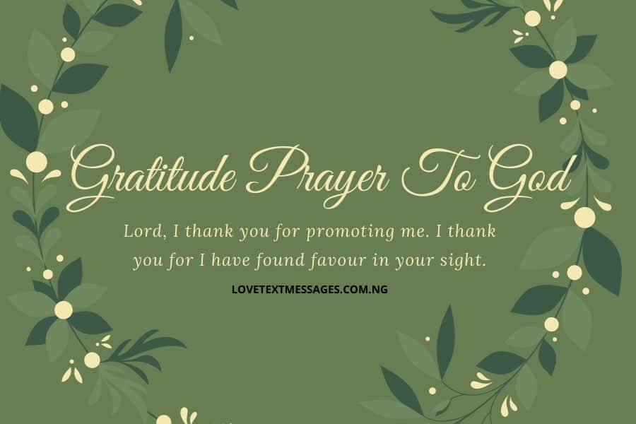 Gratitude Prayer to God