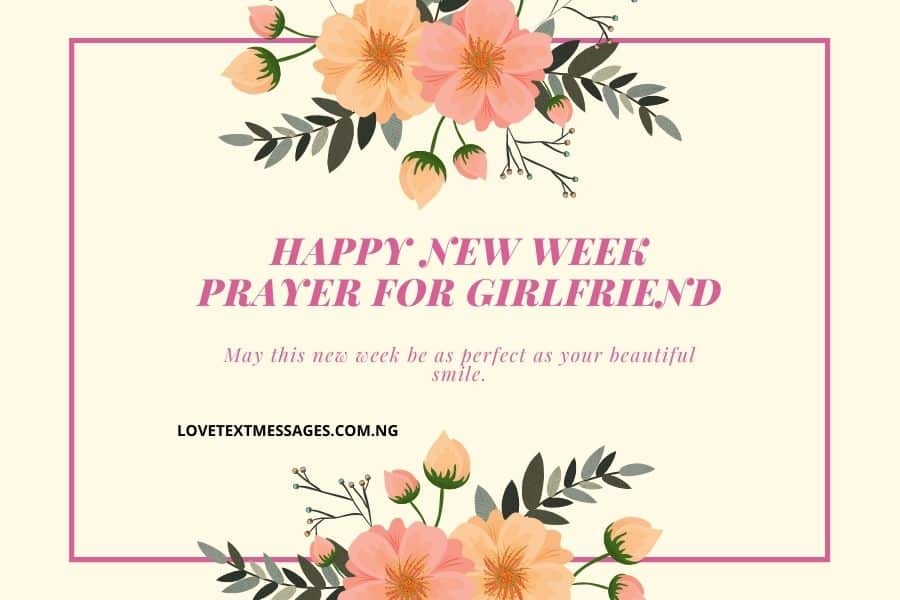 Happy New Week Prayer SMS for Girlfriend
