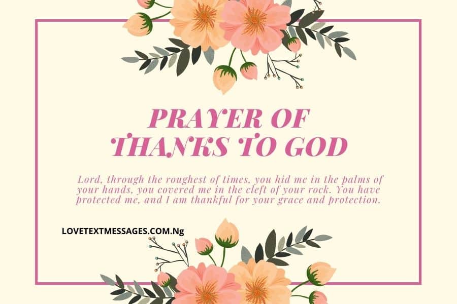 Prayer of Thanks to God