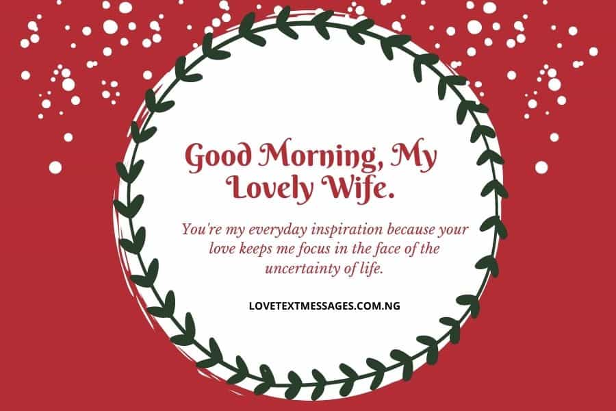 Sweet Good Morning Message for My Wife