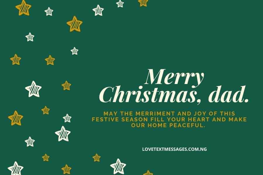Christmas Greetings, Messages and Wishes for Dad