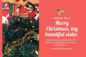 Christmas Greetings, Messages and Wishes for Sister