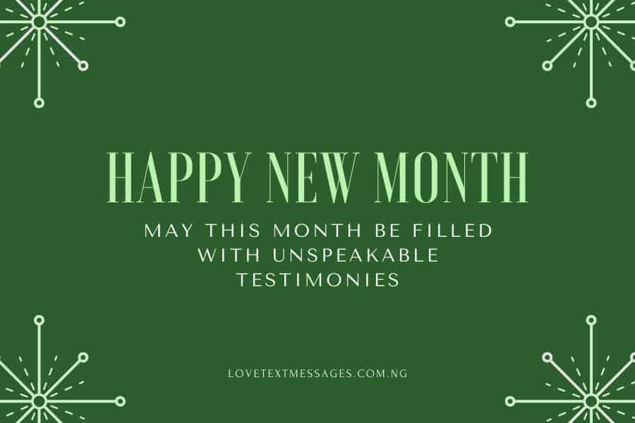 Happy New Month Messages
