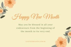 Happy New Month Text Messages