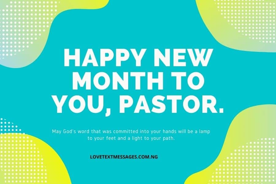 Happy New Month Prayers for Pastor