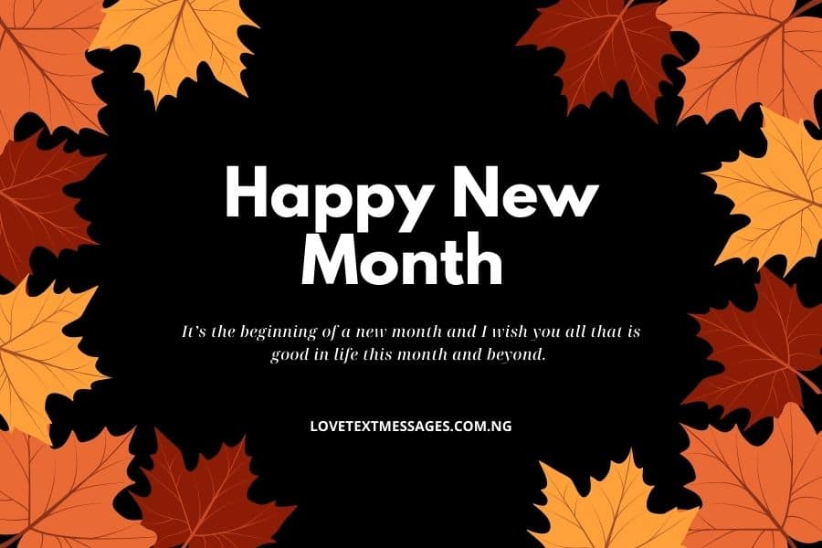 Happy New Month Text Messages for Aunt
