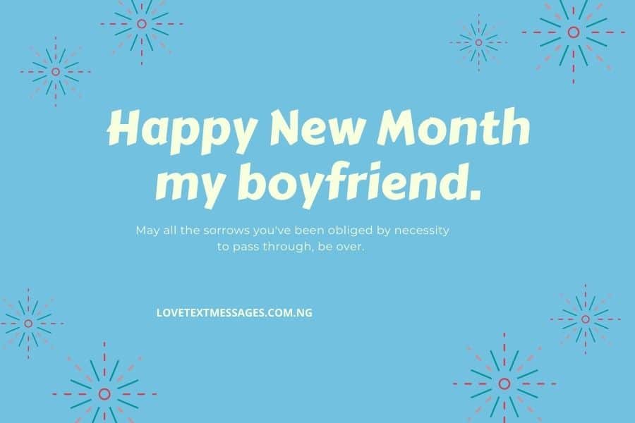 Happy New Month Text Messages for Boyfriend