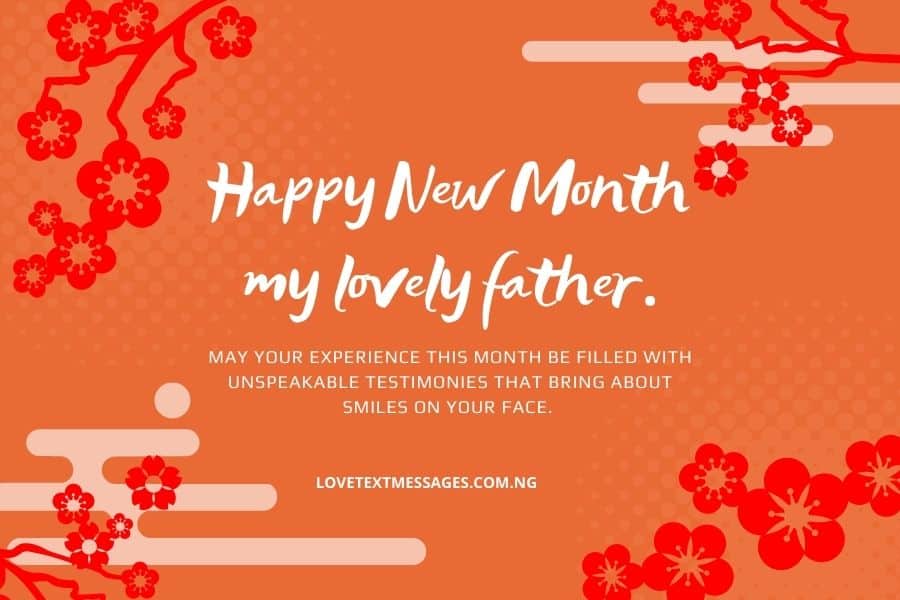 Happy New Month Text Messages for Fathers