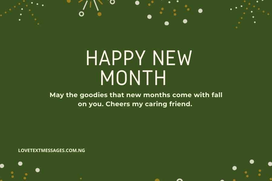 Happy New Month Text Messages for Friend