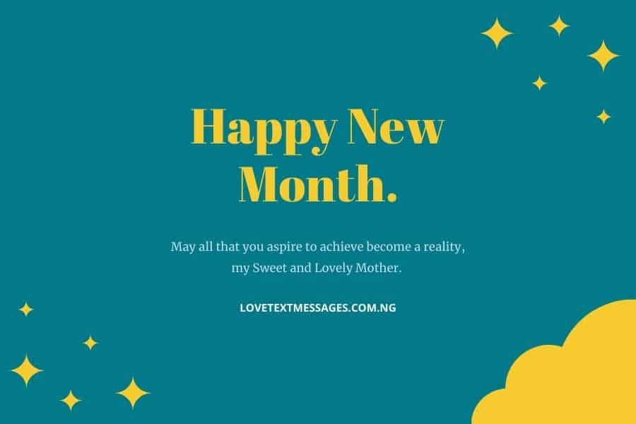Happy New Month Text Messages for Mother