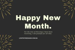 Happy New Month Text Messages for Myself