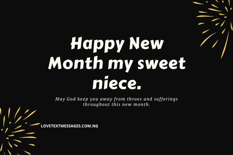 Happy New Month Text Messages for Niece