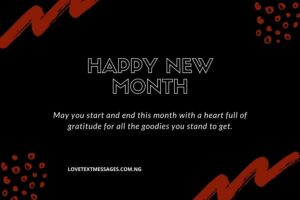 Happy New Month Text Messages for Sister