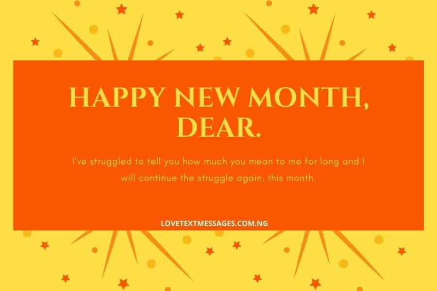 Inspirational Happy New Month Message for Her