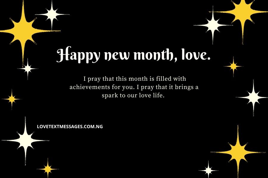 New Month Messages to Lovers