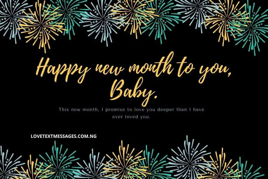 Romantic Happy New Month SMS for Her
